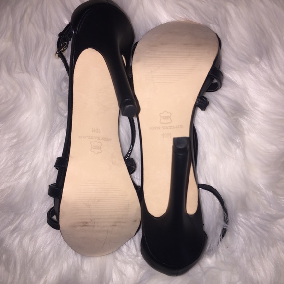 Ann Taylor Black Strappy Stilettos - Picture 5 of 6